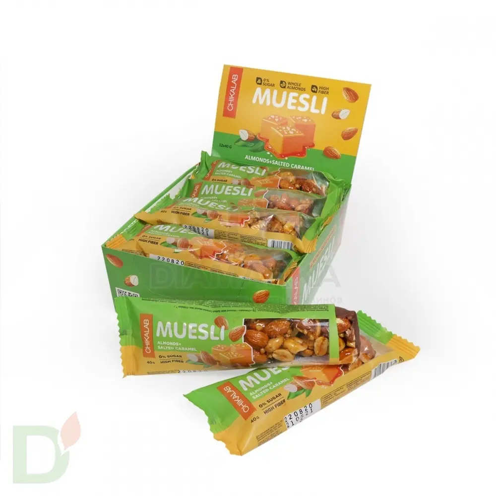 Батончик мюсли CHIKALAB миндальный с соленой карамелью 40 гр. в Москве