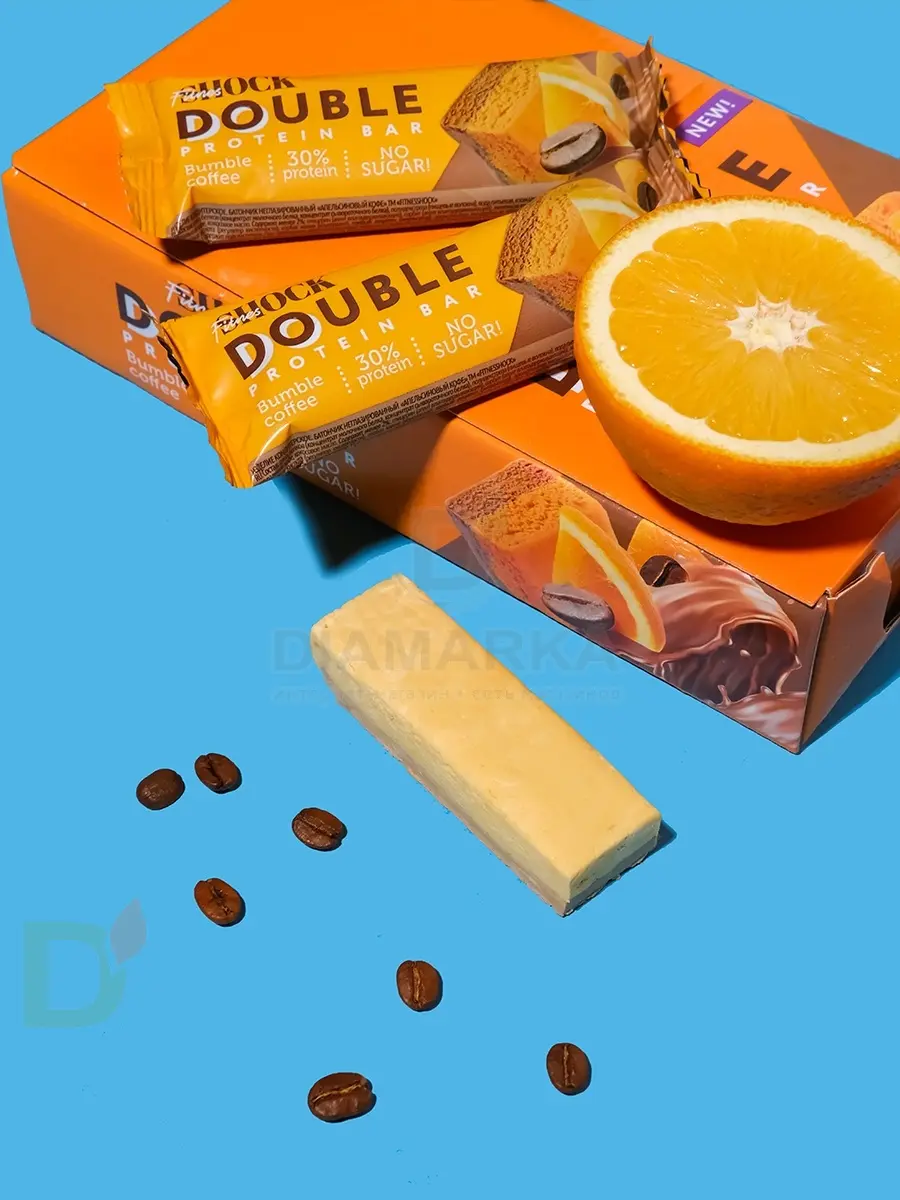 Батончик протеиновый FitnesShock Апельсиновый кофе 40гр. в Москве