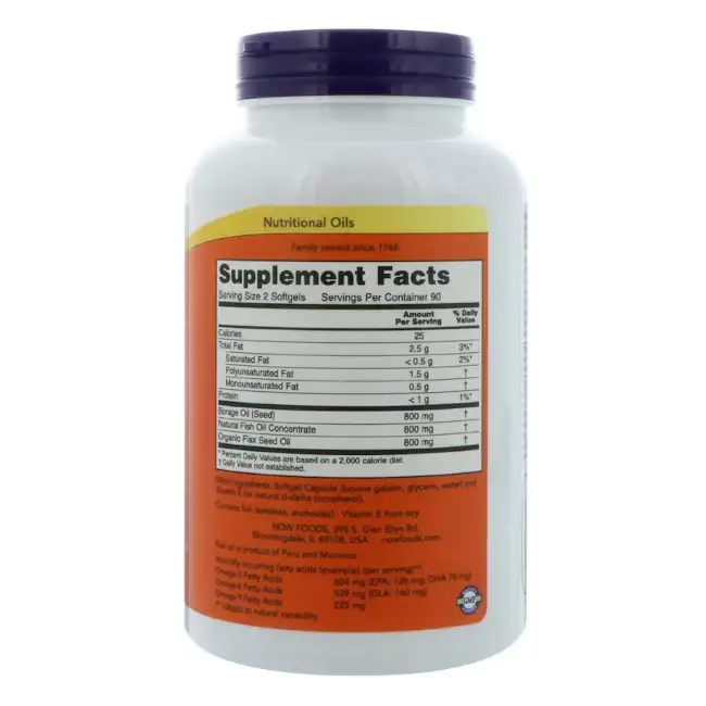 Витамины NOW Супер Омега Комплекс жирных кислот 3-6-9, 1200 мг, 90 шт в Москве