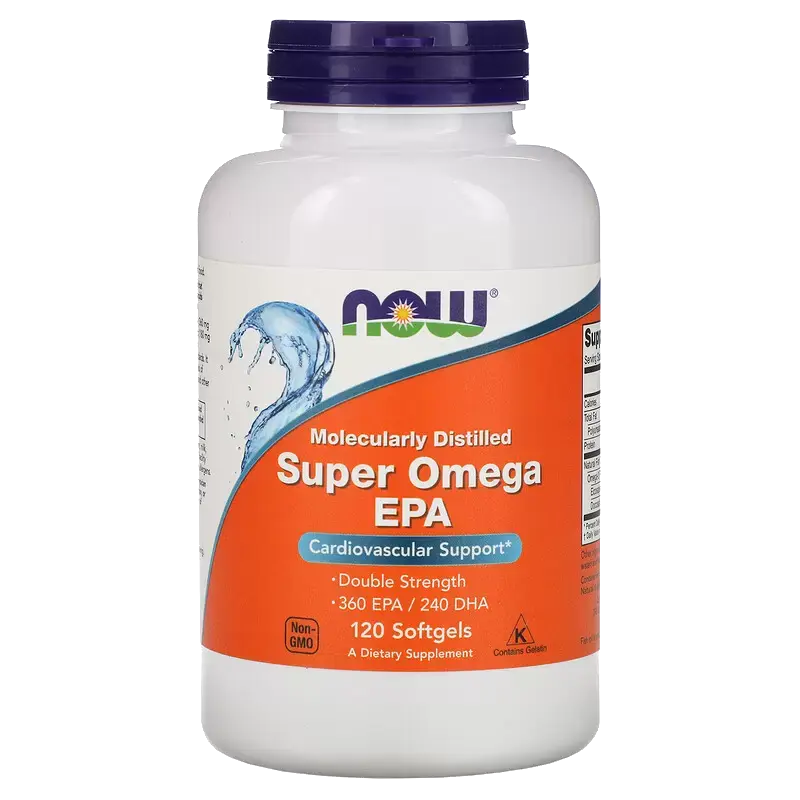 Витамины NOW Супер Омега-3, дополнительный источник ПНЖК, 360EPA/240 DHA 120 шт в Москве