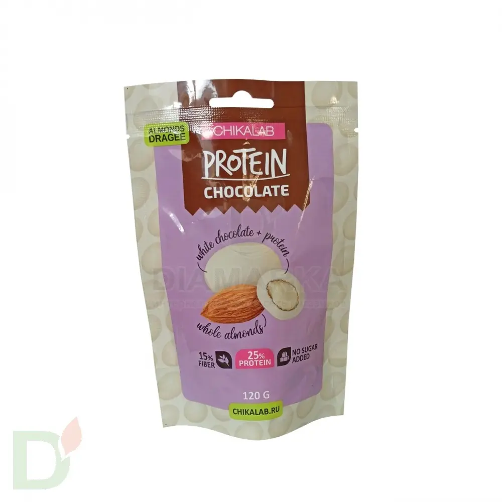 Драже Миндаль в белом шоколаде 120гр. CHIKALAB