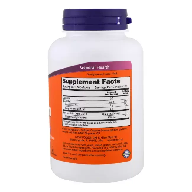 Витамины NOW Лецитин Защита печени, 1200 мг, 100 шт