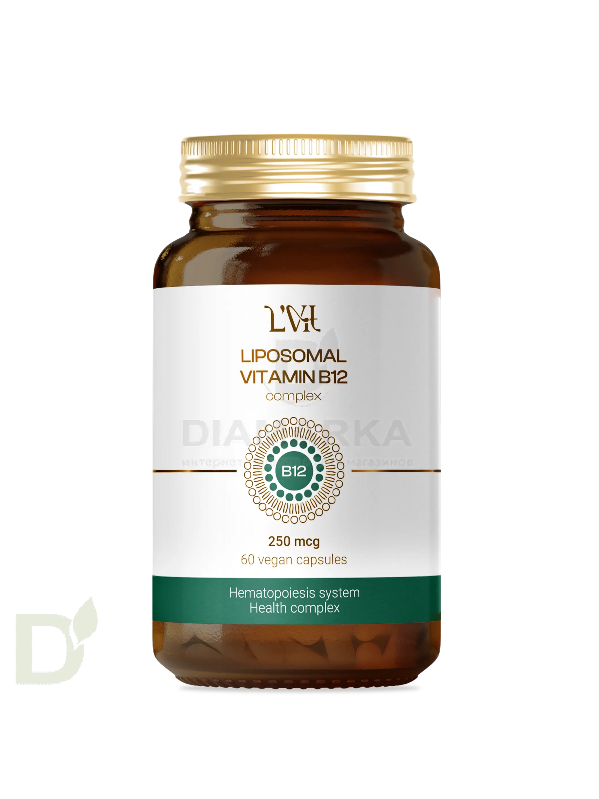 Витамины L'Vit Liposomal Vitamin B12+B9 complex, 250+200 мг в 1 капсуле, 60 капс в Москве