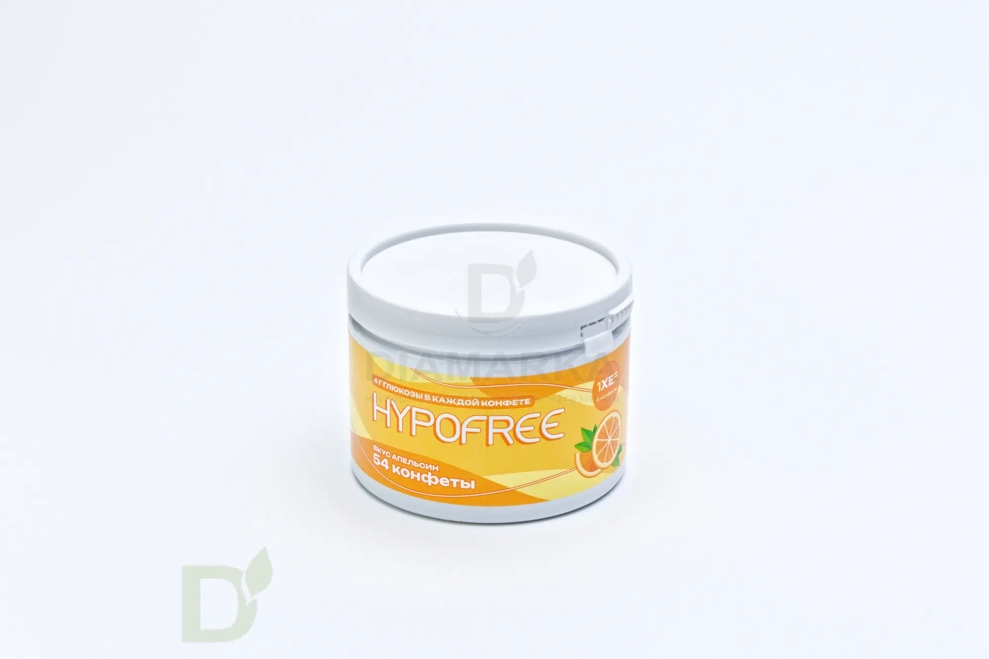 Конфеты таблетированные HYPOFREE 54 шт по 4 гр. Апельсин