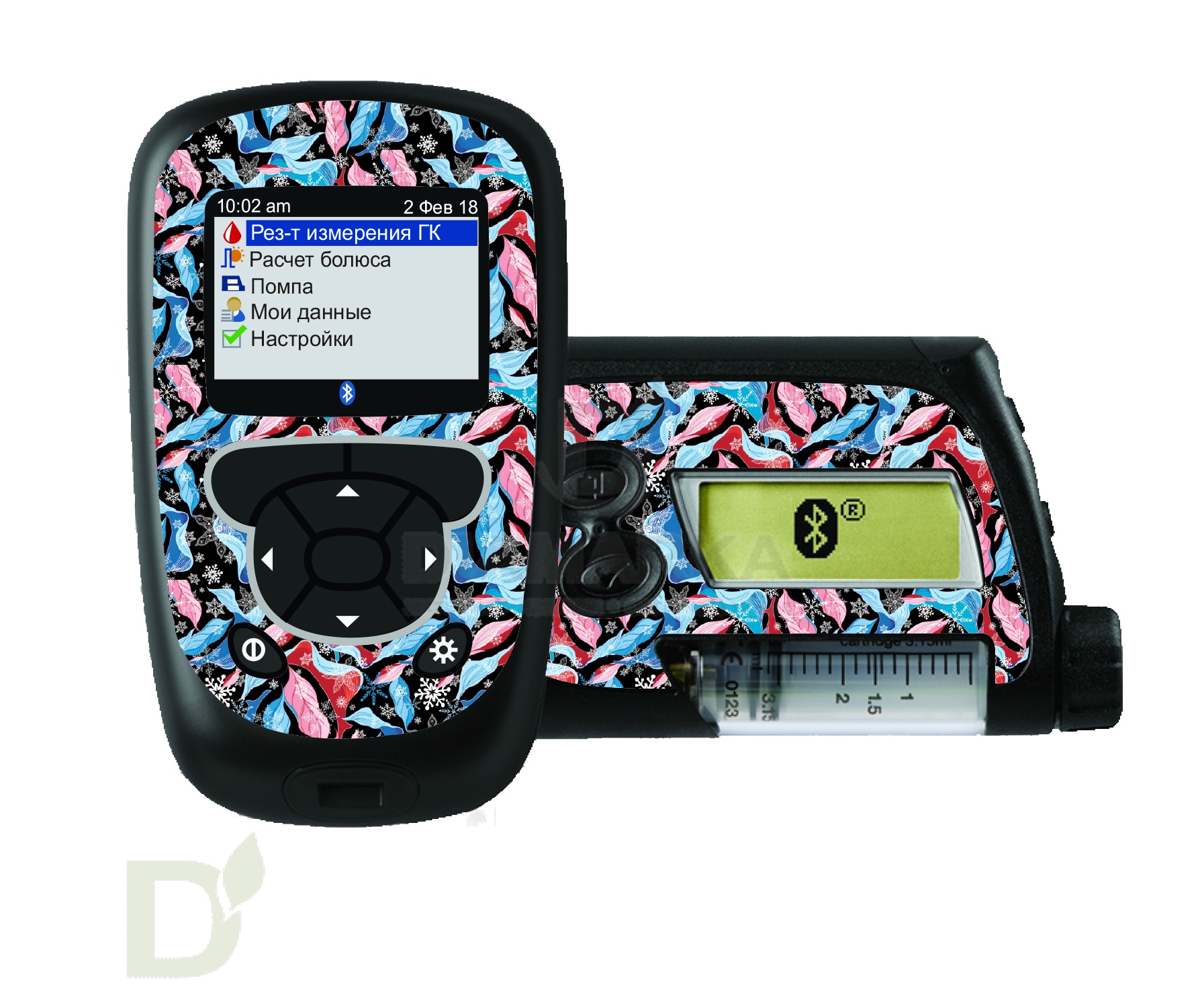 Наклейка на помпу и глюкопульт Акку-Чек