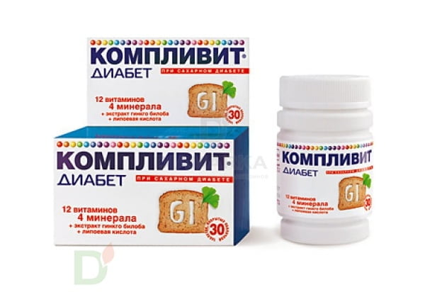 Витамины Компливит® Диабет, 30 табл.