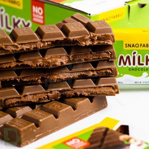 Шоколад Snaq Fabriq Milky без сахара с шоколадно-ореховой начинкой 55гр