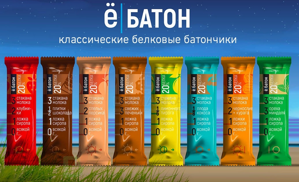 Батончик протеиновый Ё/батон Кокос в шоколадной глазури 50гр в Москве
