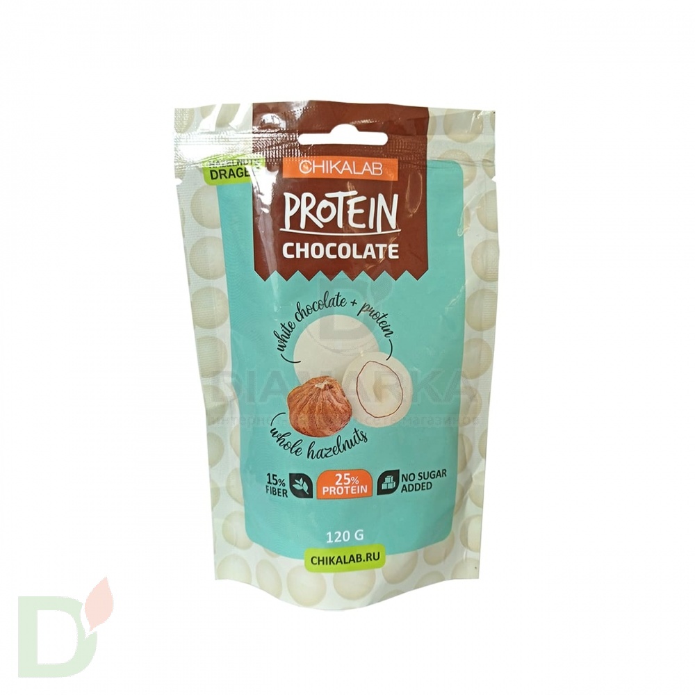 Драже Фундук в белом шоколаде 120гр. CHIKALAB