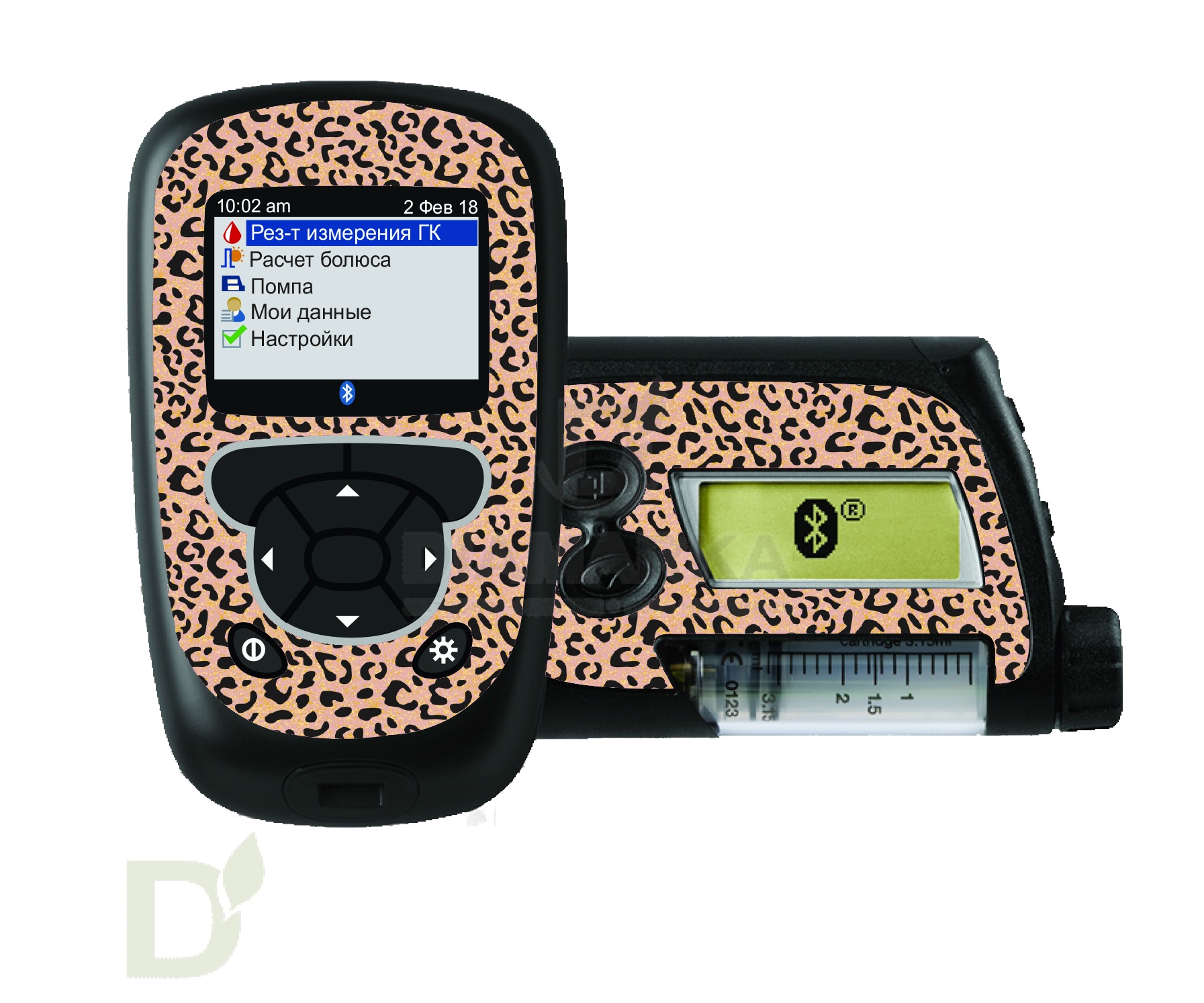 Наклейка на помпу и глюкопульт Акку-Чек