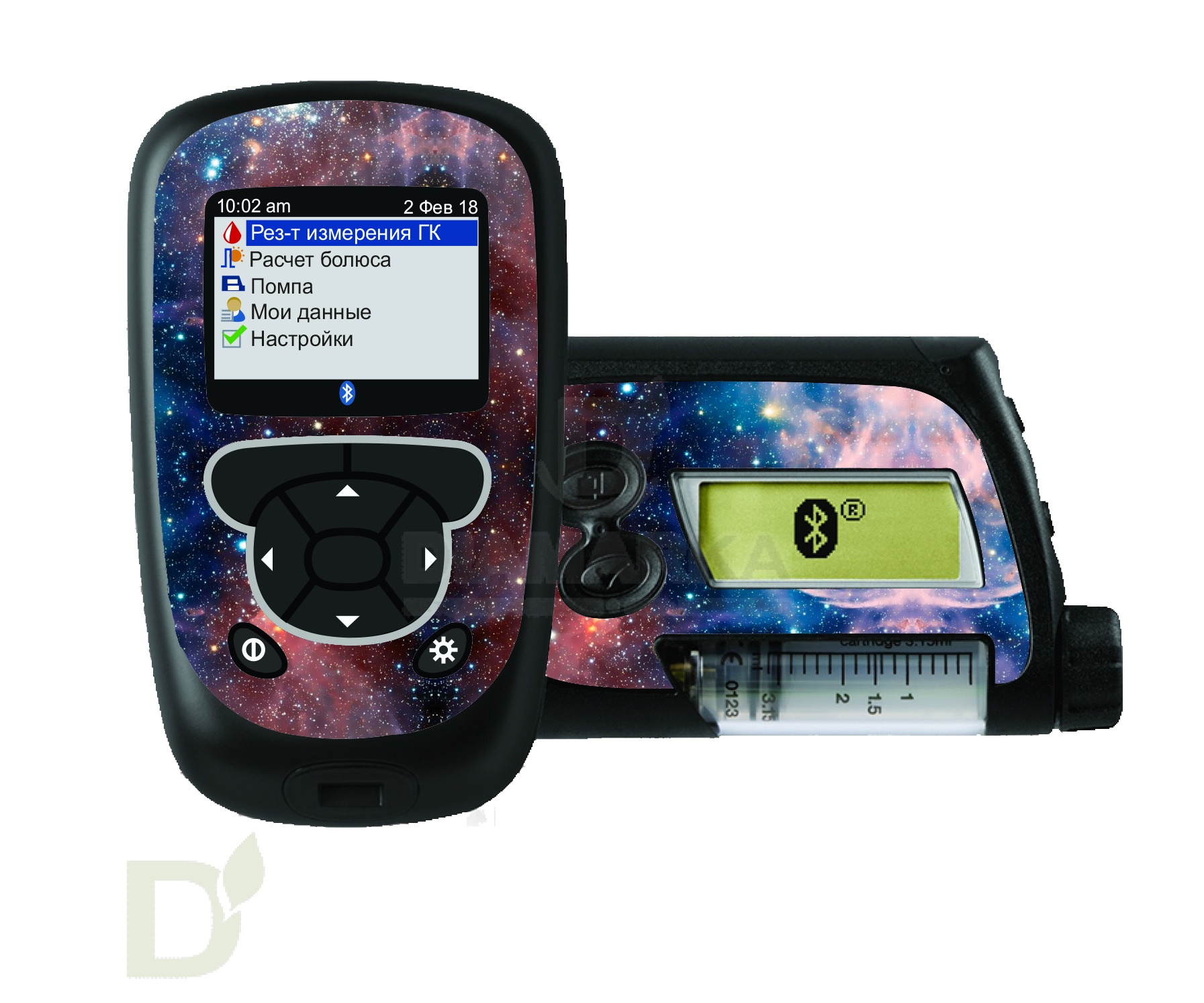 Наклейка на помпу и глюкопульт Акку-Чек