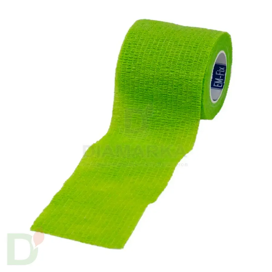 Бинт эластичный когезивный EM-fix krep Лайм, 5 см х 4,5 м в Москве