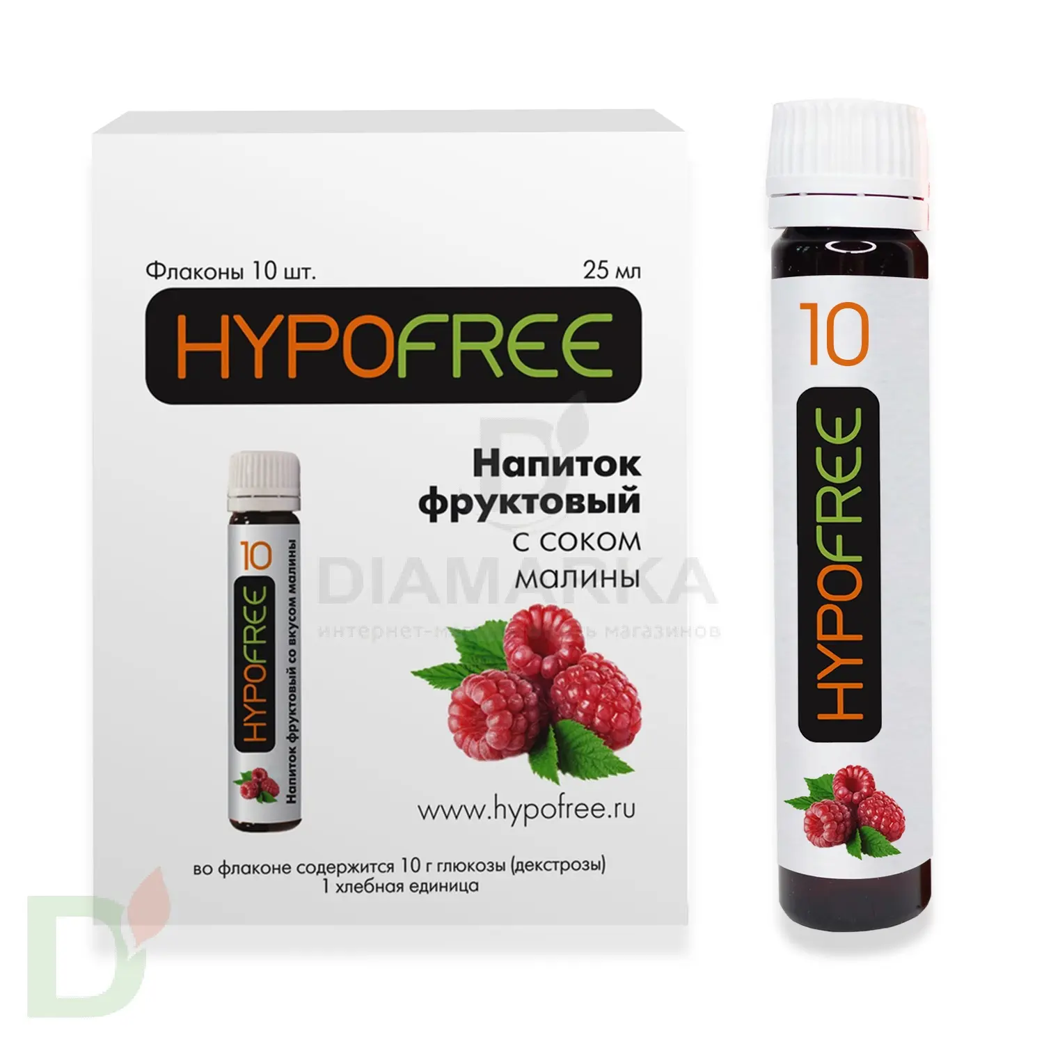 Напиток фруктовый HYPOFREE,(1ХЕ) Вишня, упак. 10 туб купить в Москве, цена  на сайте - ДиаМарка