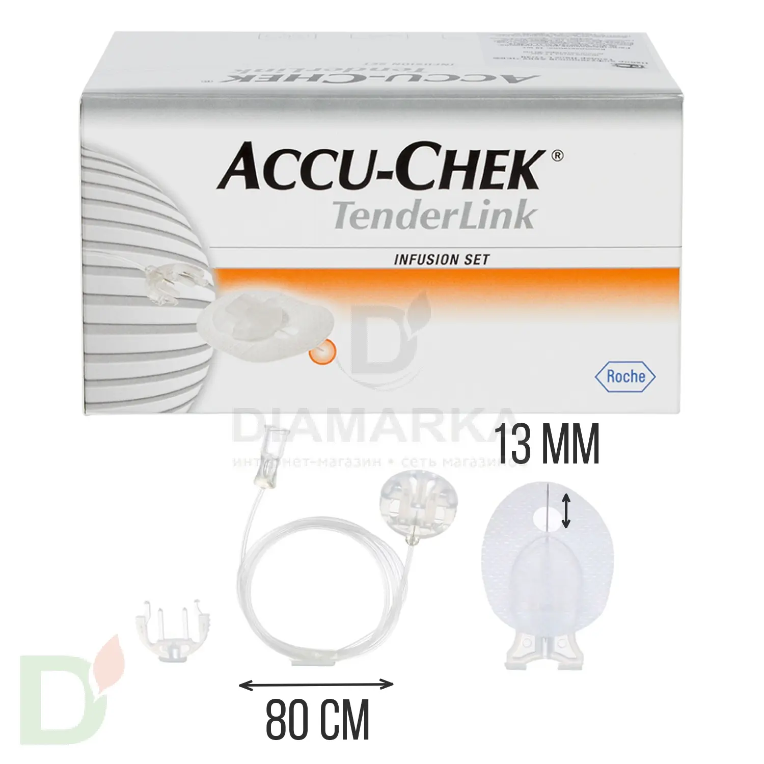 Акку-Чек ТендерЛинк 13/80, инфузионный набор, 1 шт. в Москве