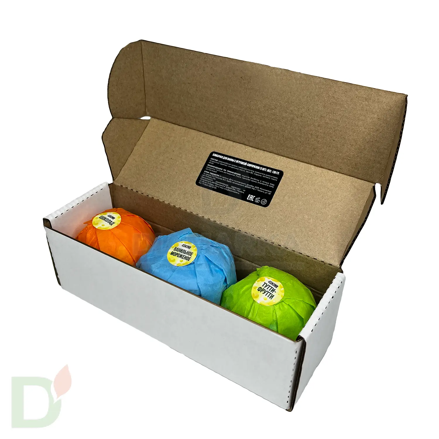 Бокс - Бомбочки для ванны детские (з шт в комплекте) в Москве