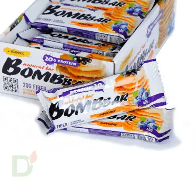Батончик BOMBBAR Смородиново-черничный панкейк (3 угл в 60г) в Москве