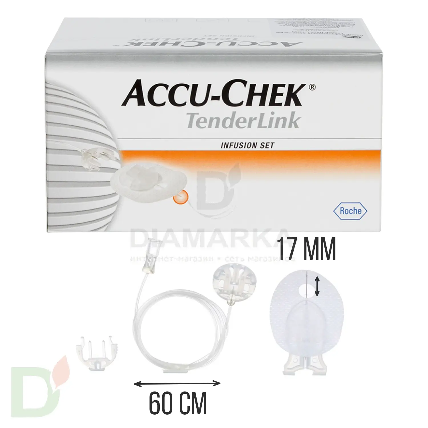 Акку-Чек ТендерЛинк 17/60, инфузионный набор, 1 шт. в Москве