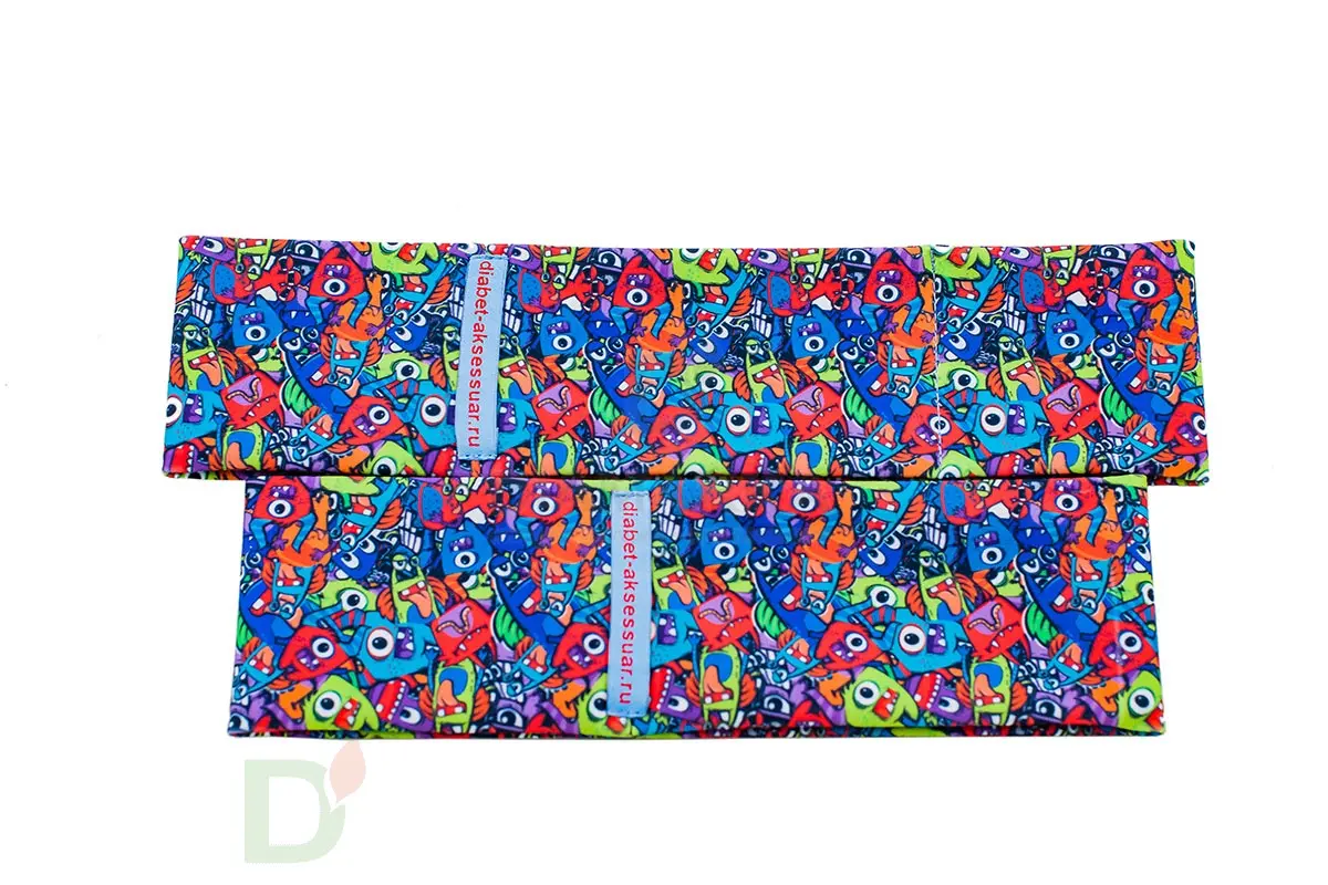 Пояс для ношения помпы на талии INSULA KIDS Монстрики, синий