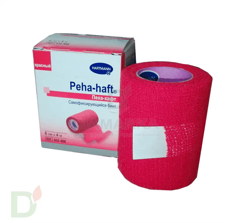 Бинт самофиксирующийся Пеха-хафт (Peha-haft), 6см х 4 м, Красный в Москве