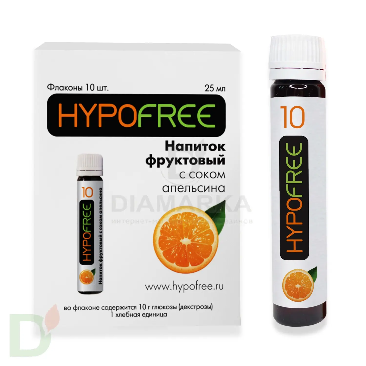 Напиток фруктовый HYPOFREE,(1ХЕ) Вишня, упак. 10 туб купить в Москве, цена  на сайте - ДиаМарка