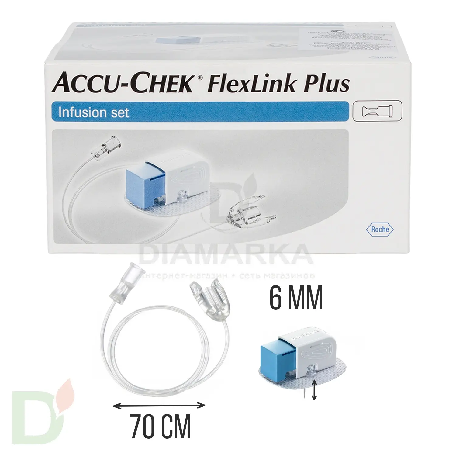 Акку-Чек ФлексЛинк Плюс 6/70, инфузионный набор, 1 шт. в Москве