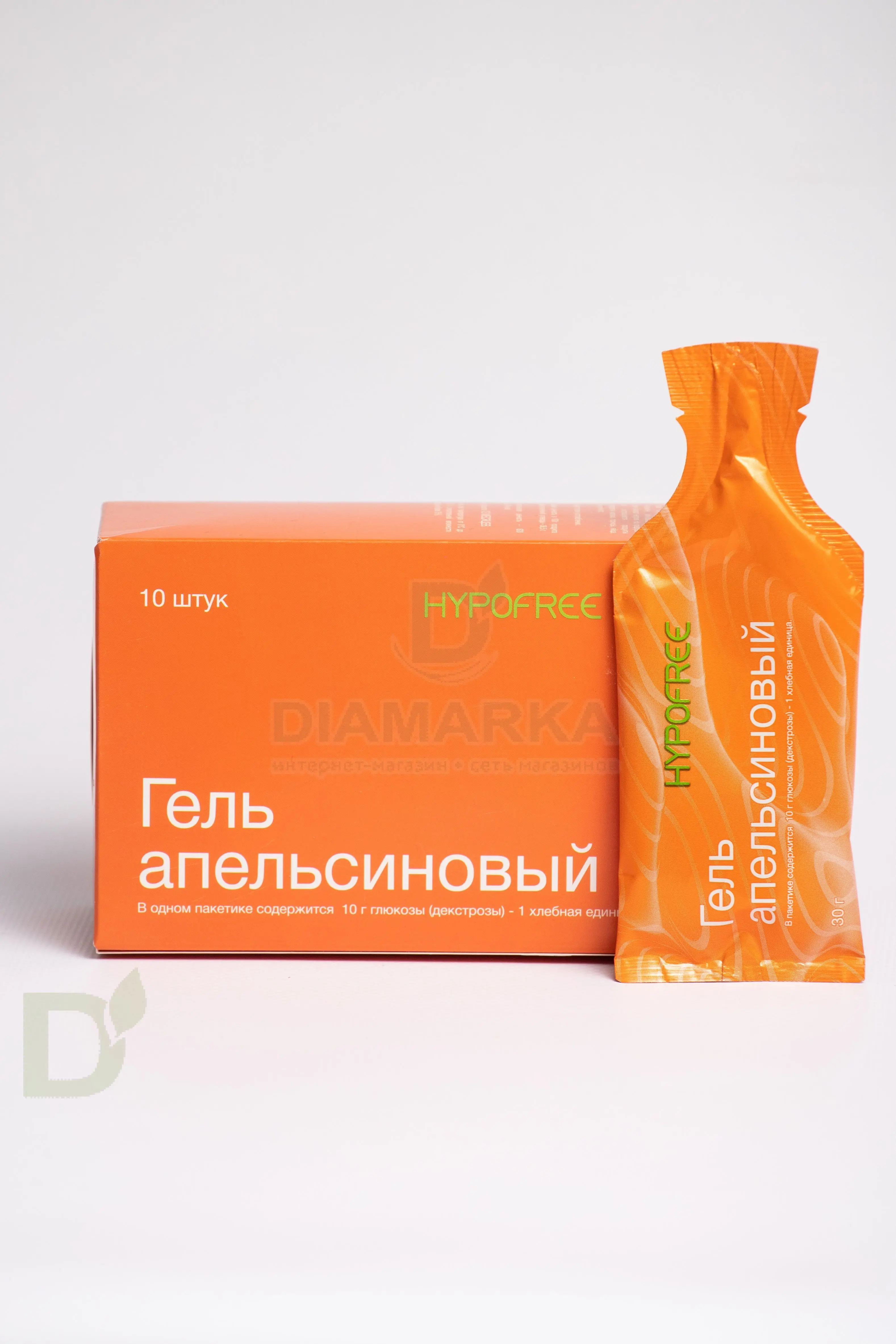 Гель HYPOFREE 1ХЕ Апельсин, мягкая упаковка, 10 саше по 30мл в Москве
