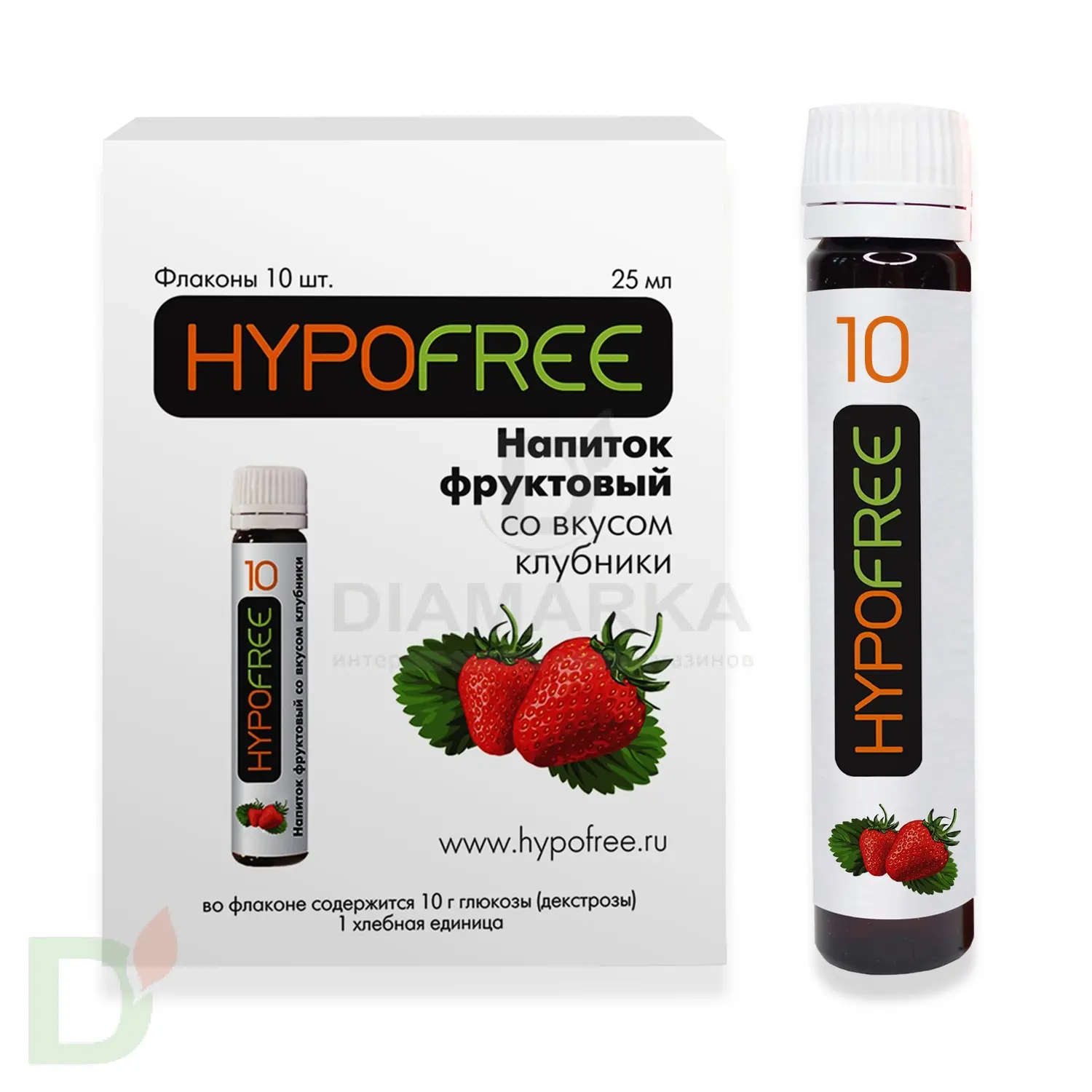 Напиток фруктовый HYPOFREE,(1ХЕ) Вишня, упак. 10 туб купить в Москве, цена  на сайте - ДиаМарка