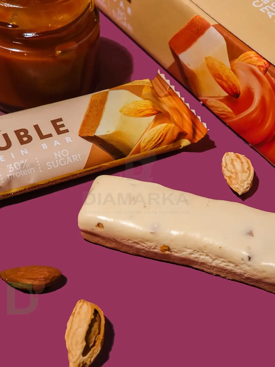 Батончик протеиновый FitnesShock Карамельный мусс с миндалем 40гр. в Москве