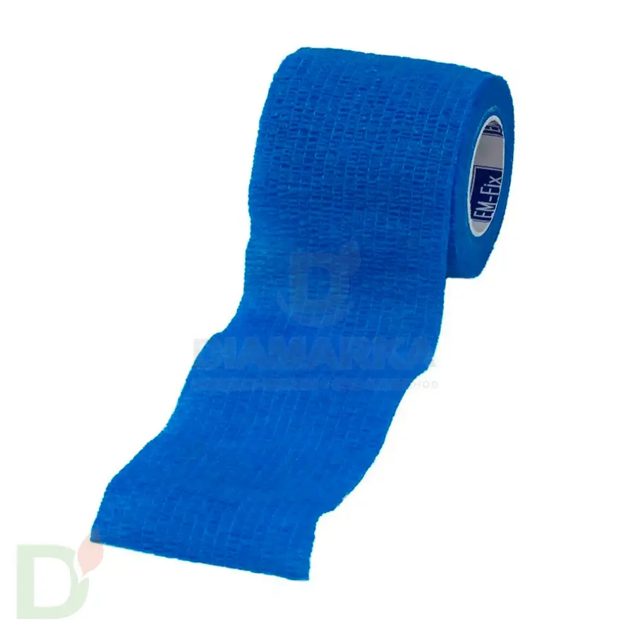 Бинт эластичный когезивный EM-fix krep Синий, 5 см х 4,5 м в Москве