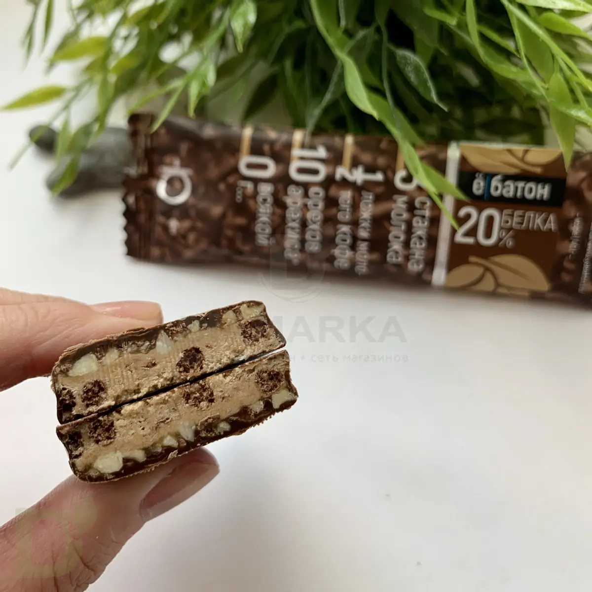 Батончик протеиновый Ё/батон "Арахис-Кофе" в шоколадной глазури 40гр в Москве