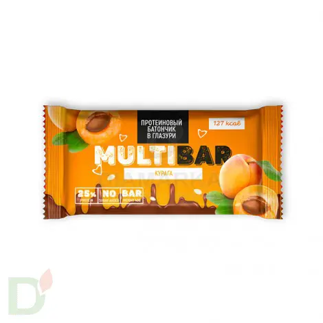 Батончик протеиновый Мультибар в глазури с курагой 40гр в Москве