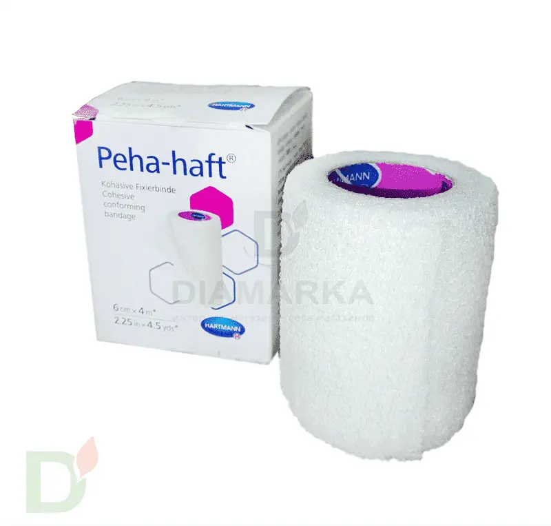Бинт самофиксирующийся Пеха-хафт (Peha-haft), 6см х 4 м, Белый в Москве
