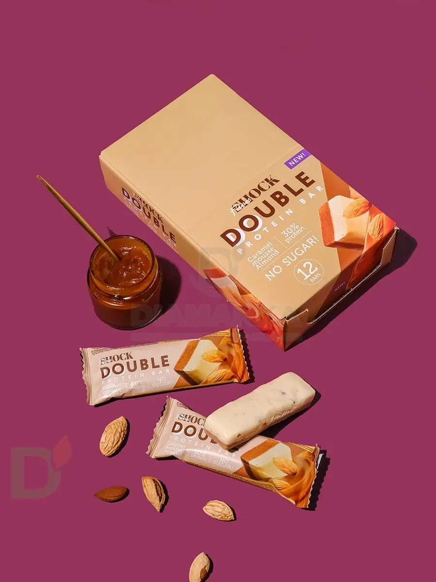 Батончик протеиновый FitnesShock Карамельный мусс с миндалем 40гр. в Москве