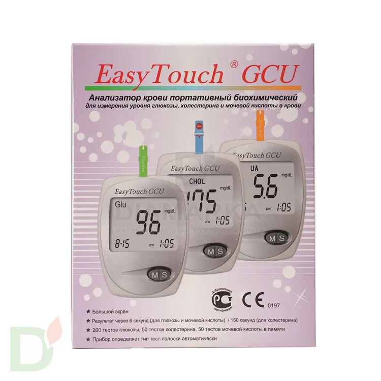 Биохимический анализатор ИзиТач (EasyTouch GCU) (глюкоза, холестерин и мочевая кислота в крови) в Москве